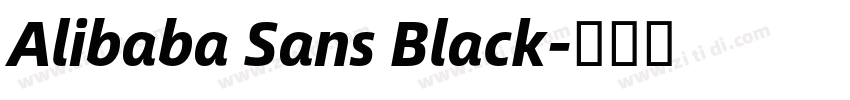 Alibaba Sans Black字体转换
